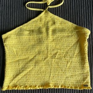 Hollister yellow halter top